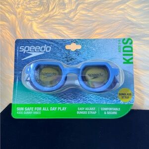 Speedo Blue Kids Sunny Vibes Sunglass-Style Swim Goggles